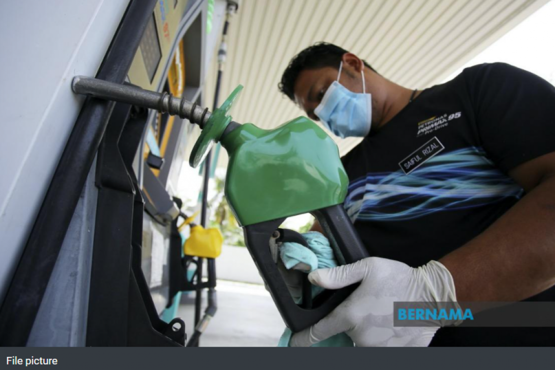 Price of RON97 up 2 sen per litre, RON95 and diesel unchanged