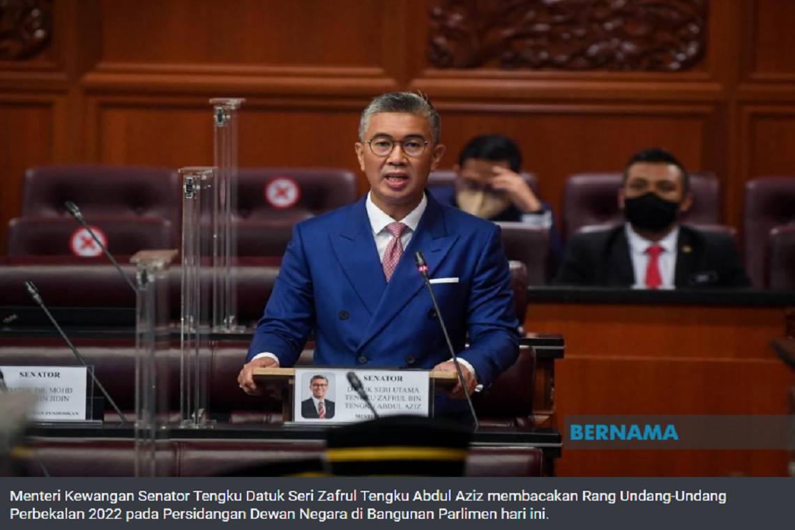 RUU Perbekalan 2022 dibentang untuk bacaan kali kedua di Dewan Negara