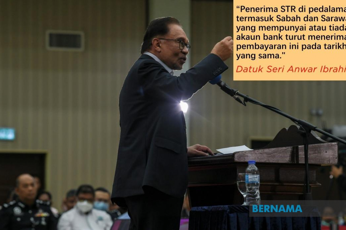 STR fasa satu dikreditkan kepada 8.7 juta golongan B40 mulai Selasa – PM