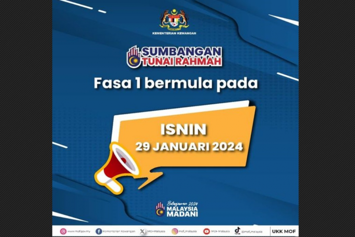 Pembayaran STR Fasa 1 Bermula Isnin Ini, Manfaat 8.2 Juta Penerima