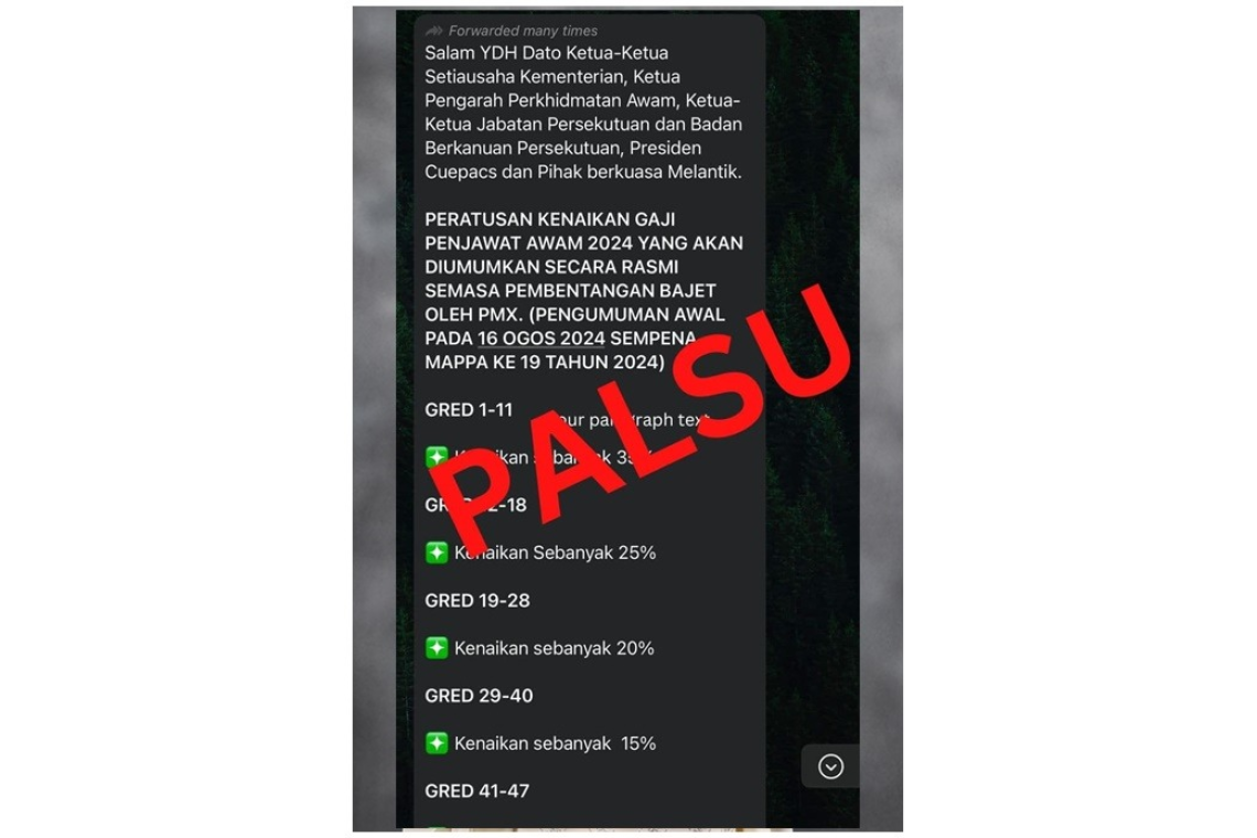 WhatsApp Message On Civil Servant Salary Increase Is Fake - MoF