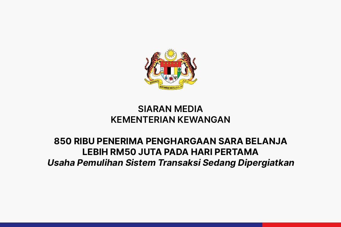 850 Ribu Penerima Penghargaan Sara Belanja Lebih Rm50 Juta Pada Hari Pertama