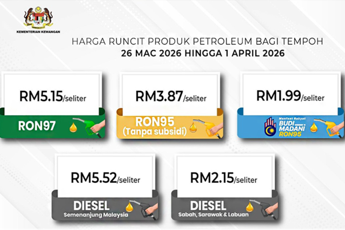 RON97, Unsubsidised RON95 Retail Prices Rise By 60 Sen, Peninsular Diesel Up 80 Sen - MOF