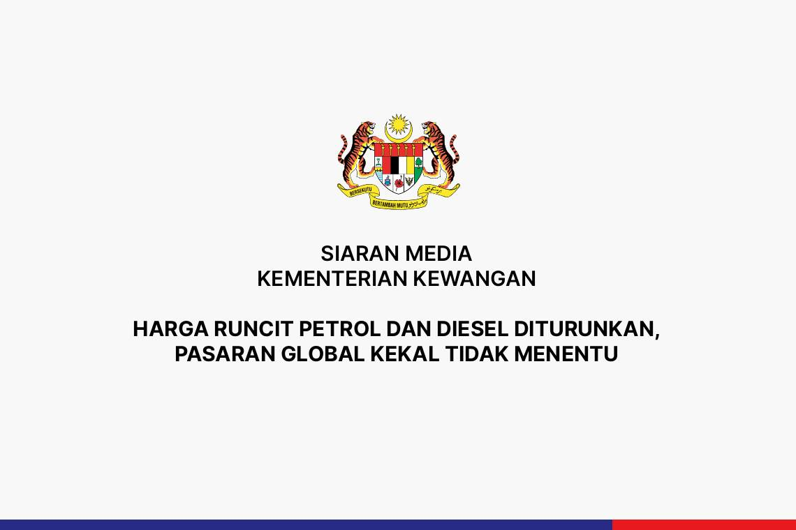 Harga Runcit Petrol Dan Diesel Diturunkan, Pasaran Global Kekal Tidak Menentu